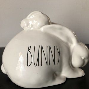 Rae Dunn Bunny with smaller bunny on top